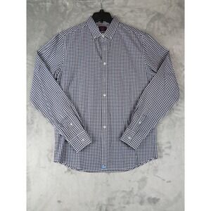 UNTUCKit Marquette Wrinkle Free Gingham Plaid Shirt L Tall Slim Button Down